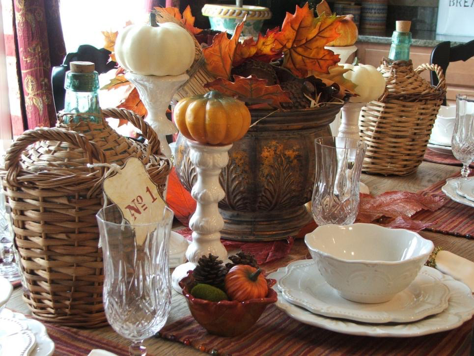 RMS Baubles fall centerpiece